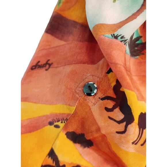 Anthropologie Chufy Oasis Desert Camel Oversized Boho Maxi Dress $550 Large - Picture 9 of 12